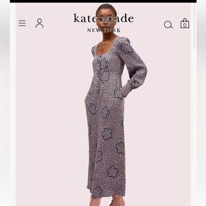 Kate Spade NWOT lilac and green maxi dress